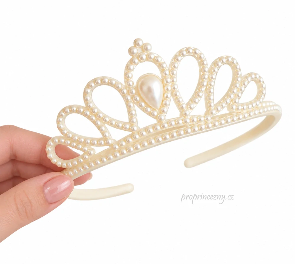 Dětská korunka pro princeznu – perleťová