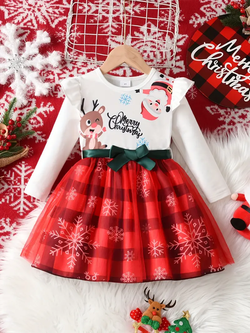 Vánoční šaty sob a santa