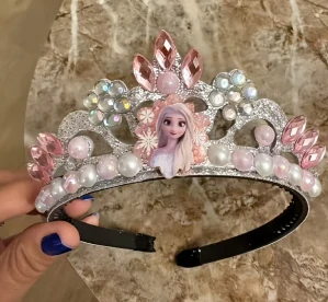 Princeznovská čelenka Elsa růžová – Ledové království