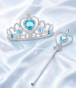 Princeznovský set Elsa – korunka a hůlka