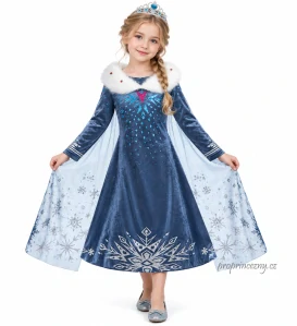 Elsa šaty Frozen – zimní kostým Ledové království pro holčičky 98–140 cm