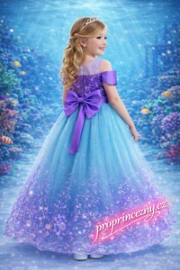 Dětské šaty Mořská panna s mašlí