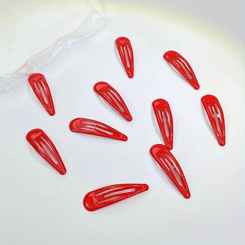 10ks Červené sponky klasické