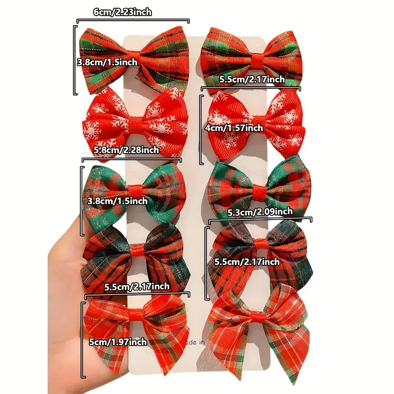 10ks Vánoční sponky do vlasů