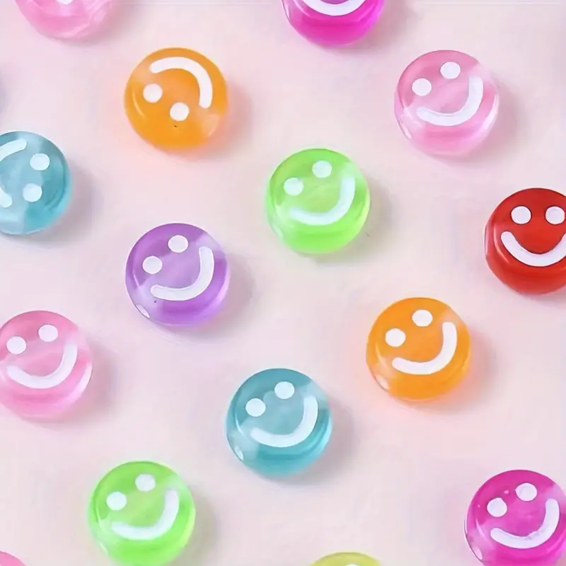 100ks korálky smajlík