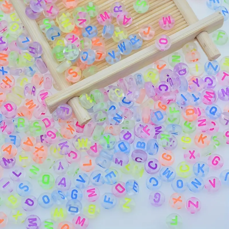 100ks korálky písmena