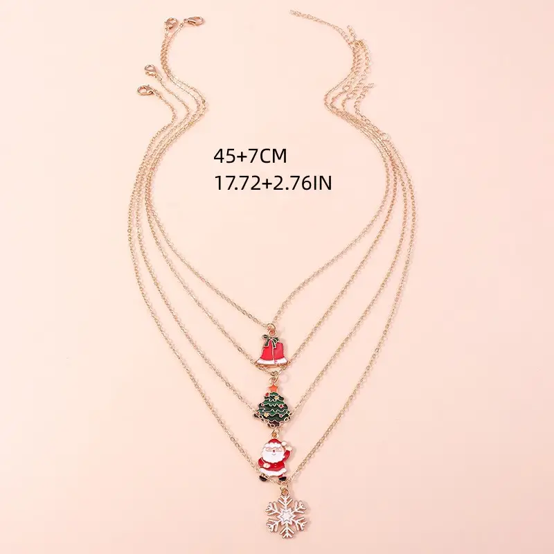 Sada 4 kusů Vánočních náhrdelníků