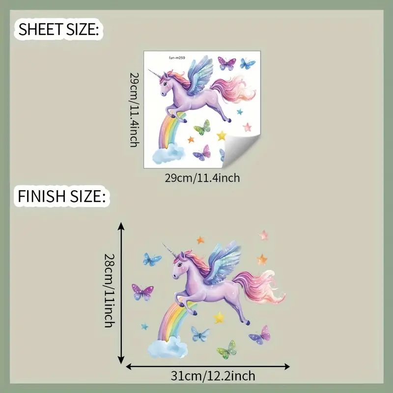 Samolepka na zeď jednorožec