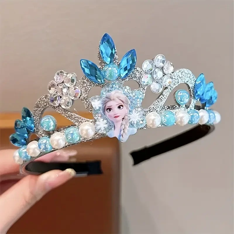Elsa čelenka s korunkou – modrá Frozen princezna