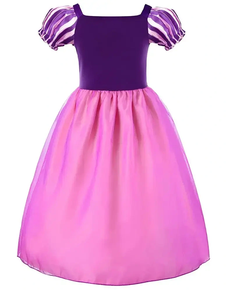 Šaty Locika – princeznovský kostým pro holčičky růžovo-fialový
