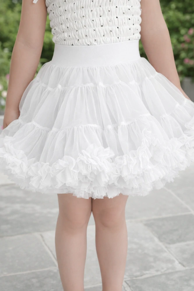 Dívčí tylová sukně Princess White