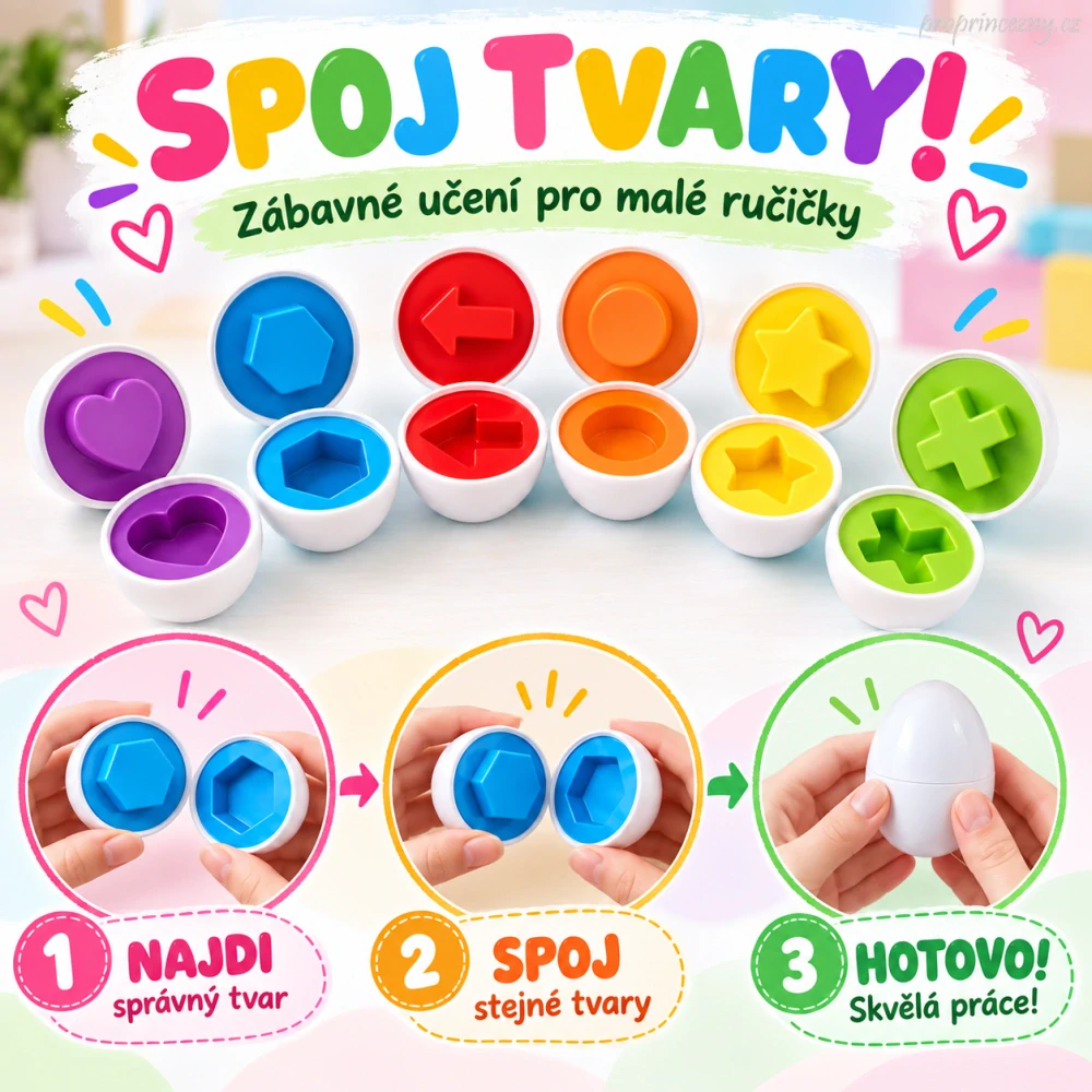 Vzdělávací vajíčka – poznávání tvarů