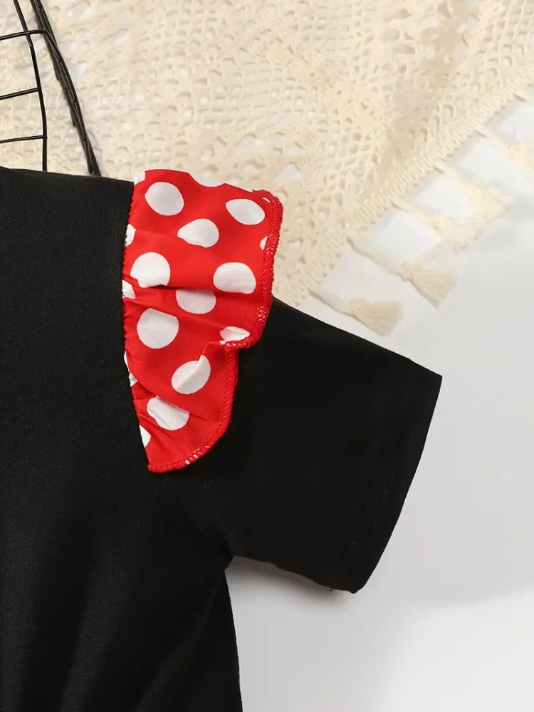 Šaty puntíkované se srdíčkem