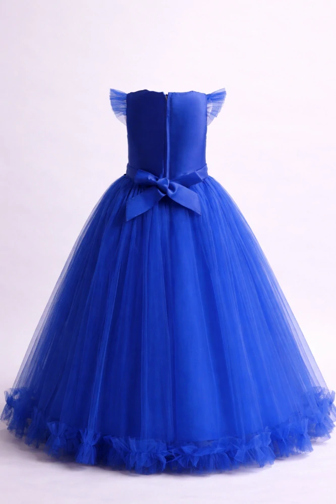 Dívčí společenské šaty princeznovské – královsky modré