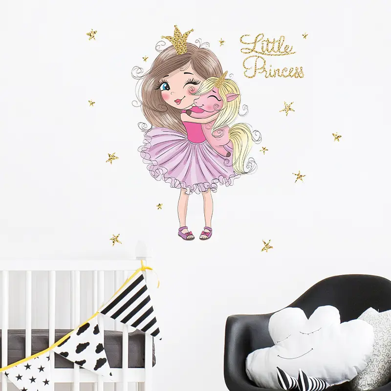 Samolepka na zeď princezna