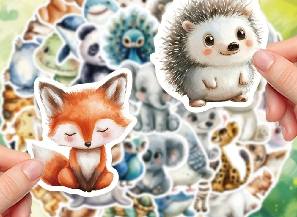 50 ks samolepky zvířátka pro děti