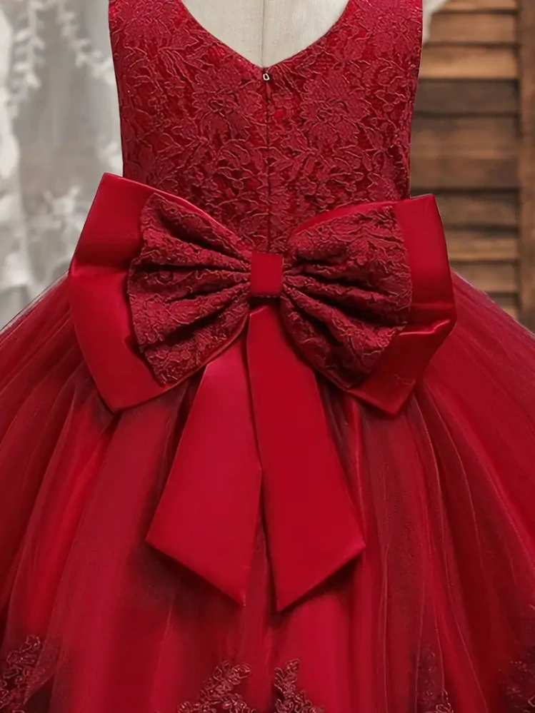 Šaty vánoční s mašlí