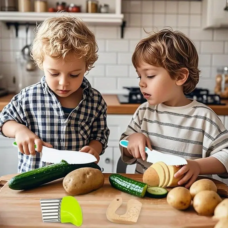 Montessori dětské kuchyňské nože a sada pomůcek