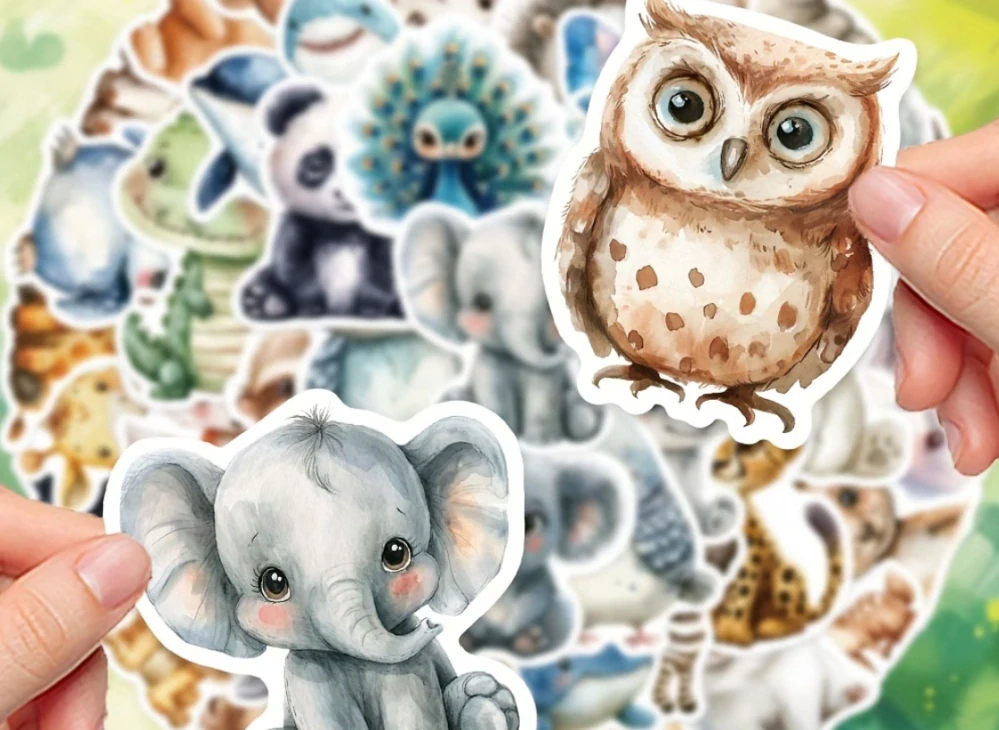 50 ks samolepky zvířátka pro děti