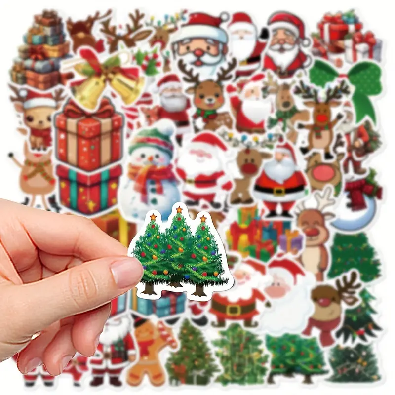 50ks Vánoční samolepky