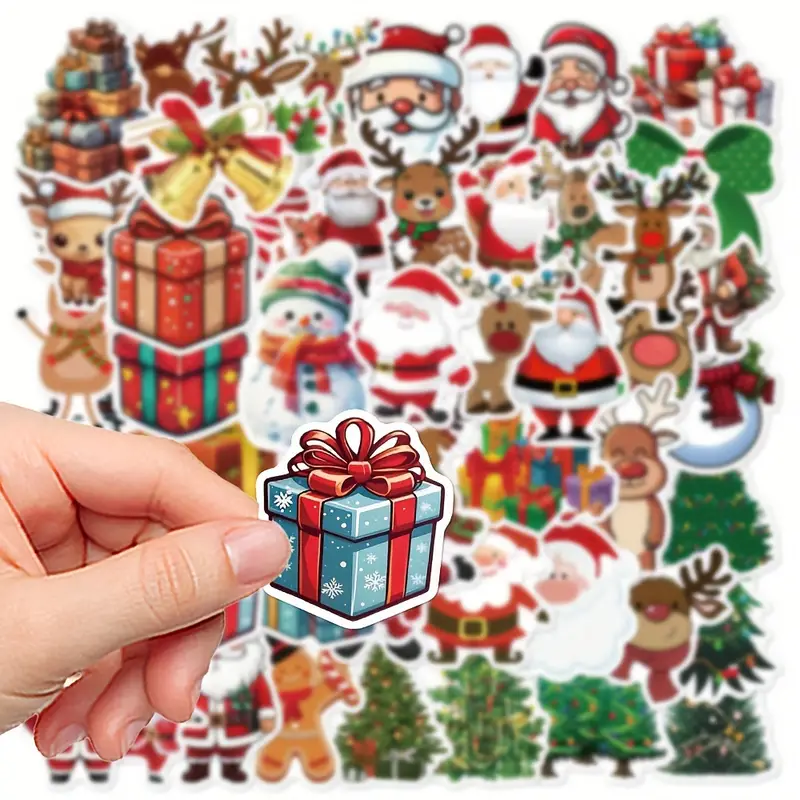 50ks Vánoční samolepky