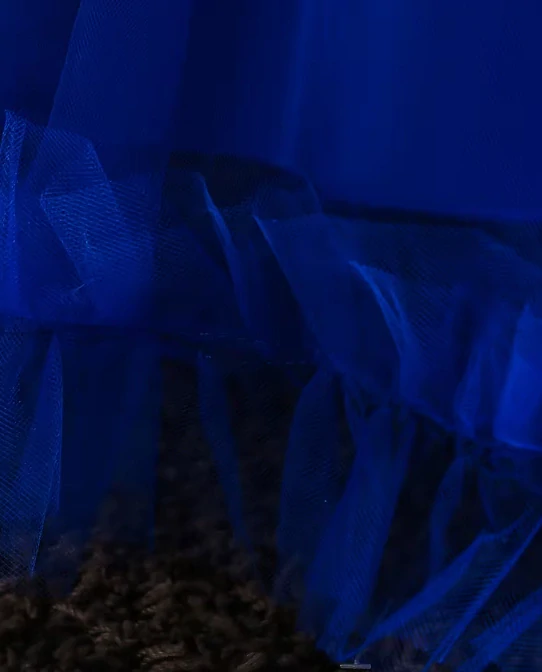 Dívčí společenské šaty princeznovské – královsky modré