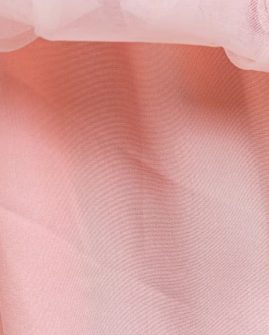 Dívčí slavnostní šaty růžové s květinovou výšivkou