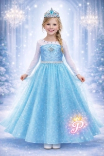 Elsa šaty Frozen – karnevalový kostým pro holčičky modrý 98–140 cm